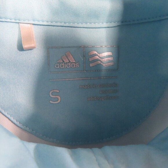 Adidas Jacket Womens Small Pullover Blue Pink Cotton Candy Long Sleeve Designs - Picture 8 of 10